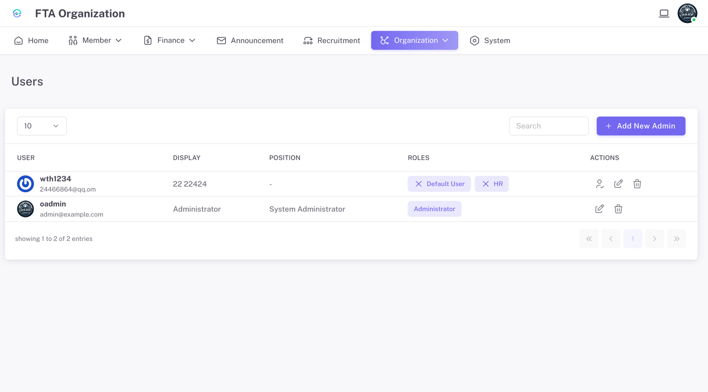 Admin User Management page showing the list of users.png