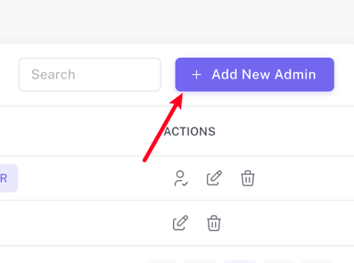 Admin User Management page with Add Admin button highlighted.png
